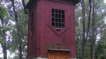 Der holzerner Glockenturm