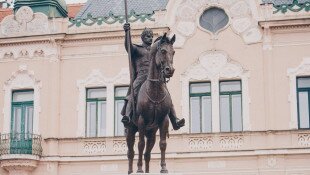 Die Reiterstatue des Königs l. Stephan